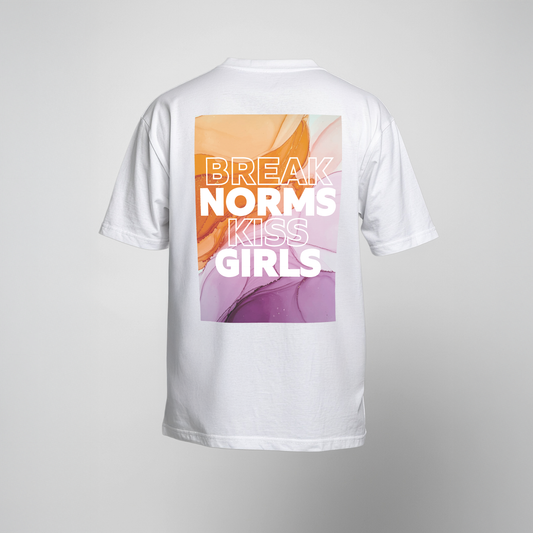 Veganes Pride T-Shirt BREAK NORMS Lesbian für inklusive Mode