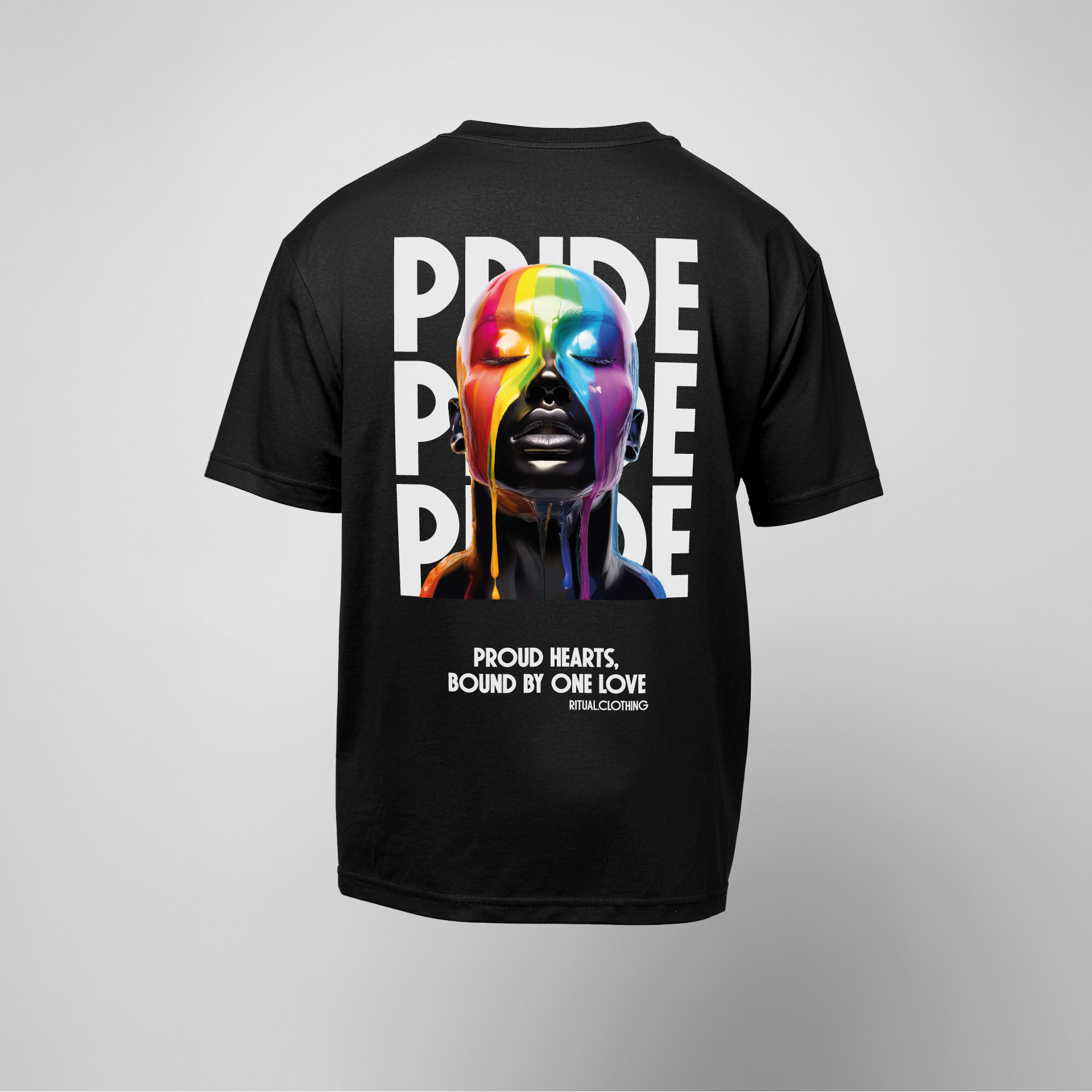 Loose Fit CSD Pride T-Shirt in Schwarz