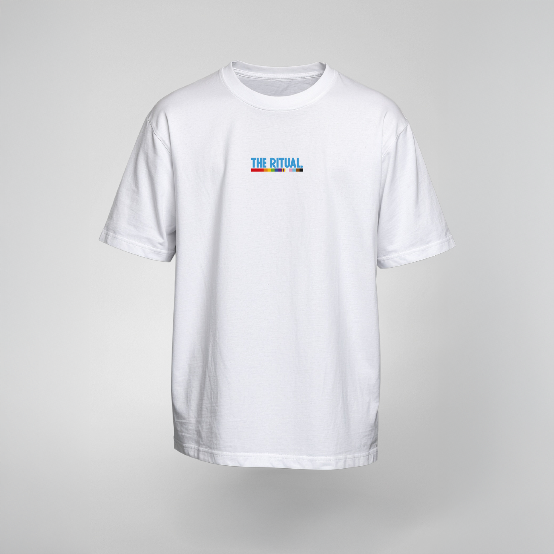 Vegan Pride T-Shirt "FLOW IN PRIDE" in Pink & Blau