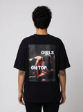 Girls On Top Oversized Shirt Schwarz Rückenprint – The Ritual.