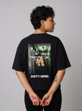 Sweet Look Dirty Mind Oversized Shirt Schwarz Rückenprint – The Ritual.