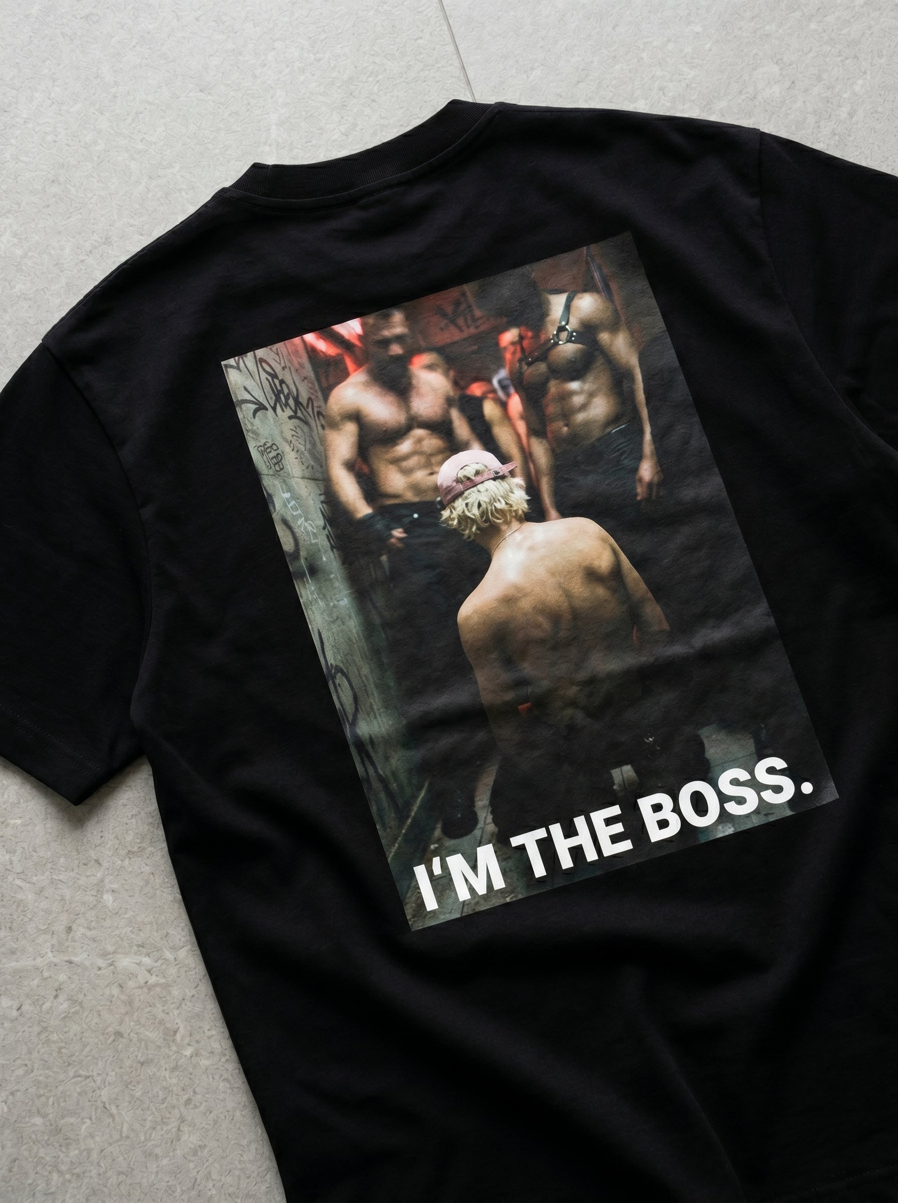 I'm The Boss Oversized Shirt Schwarz Flatlay – The Ritual.