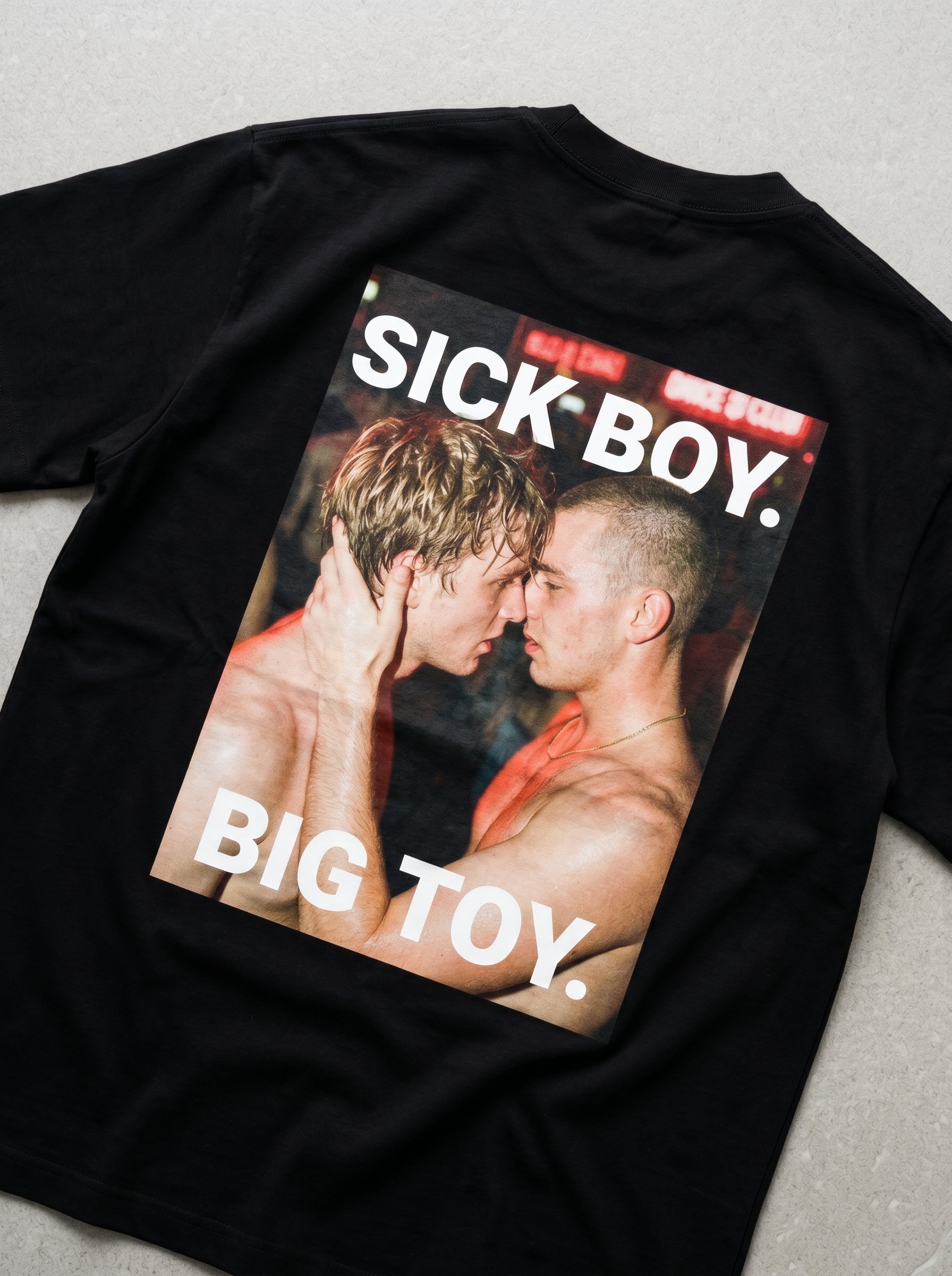 Sick Boy Big Toy Oversized Shirt Schwarz Flatlay – The Ritual.
