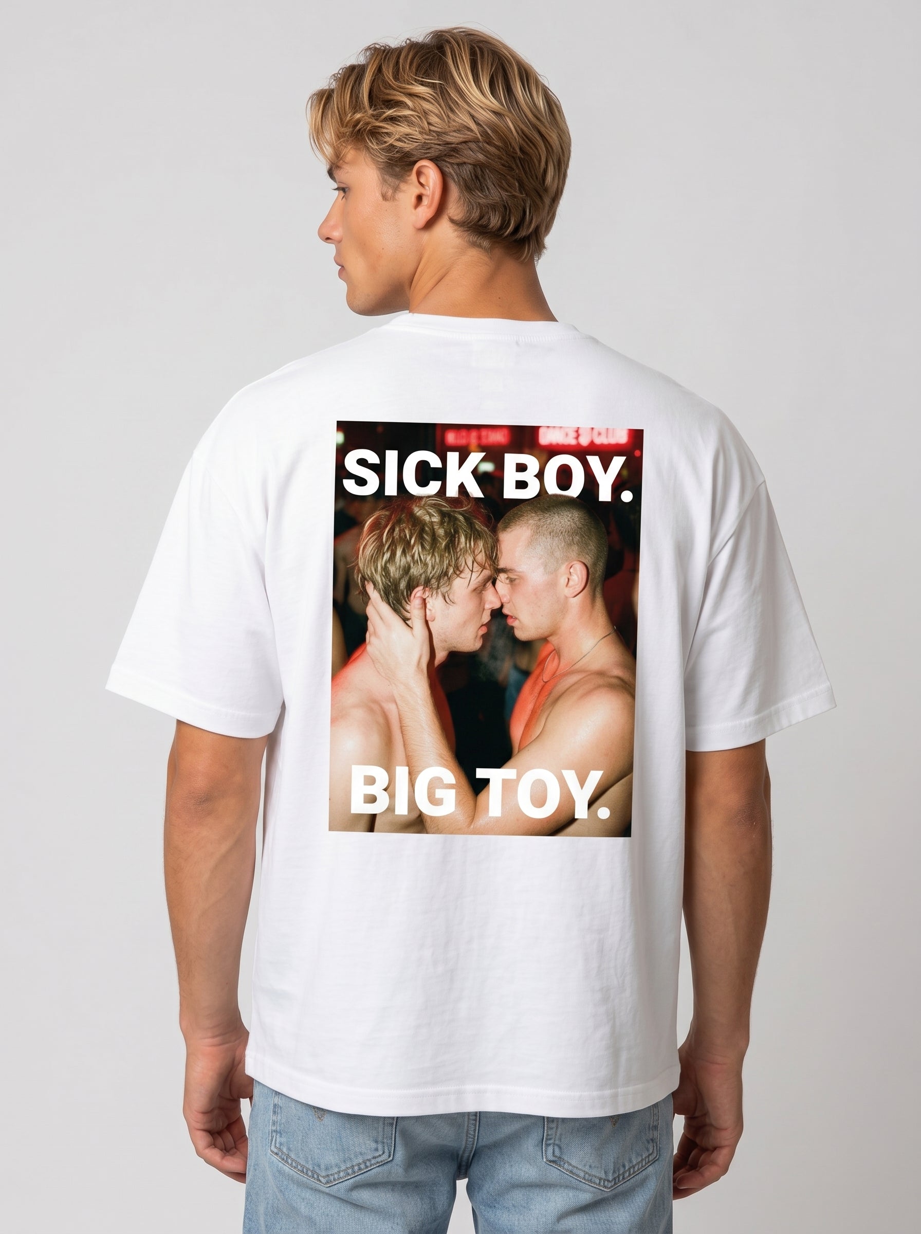 Sick Boy Big Toy Oversized Shirt Weiß Rückenprint – The Ritual.